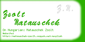 zsolt matauschek business card